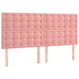 Giroletto a Molle con Materasso Rosa 180x200 cm in Velluto
