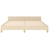 Giroletto senza Materasso Crema 160x200 cm in Tessuto
