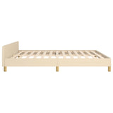 Giroletto senza Materasso Crema 160x200 cm in Tessuto