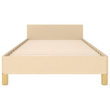 Giroletto senza Materasso Crema 90x190 cm in Tessuto