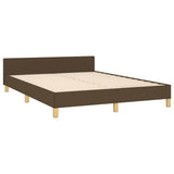 Giroletto senza Materasso Marrone Scuro 140x200 cm Tessuto