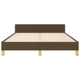 Giroletto senza Materasso Marrone Scuro 140x200 cm Tessuto