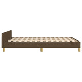 Giroletto senza Materasso Marrone Scuro 140x200 cm Tessuto