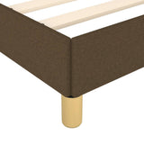 Giroletto senza Materasso Marrone Scuro 140x200 cm Tessuto