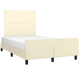 Giroletto con Testiera Crema 120x200 cm in Similpelle
