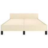 Giroletto con Testiera Crema 120x200 cm in Similpelle