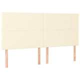 Giroletto con Testiera Crema 200x200 cm in Similpelle