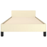 Giroletto con Testiera Crema 90x200 cm in Similpelle