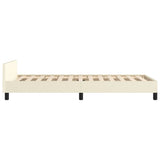 Giroletto con Testiera Crema 90x200 cm in Similpelle