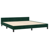 Giroletto senza Materasso Verde Scuro 160x200 cm in Velluto