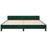 Giroletto senza Materasso Verde Scuro 160x200 cm in Velluto