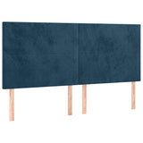 Giroletto senza Materasso Blu Scuro 160x200 cm in Velluto
