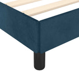 Giroletto senza Materasso Blu Scuro 160x200 cm in Velluto