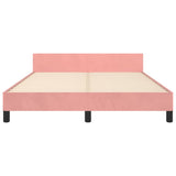 Giroletto con Testiera Rosa 140x190 cm in Velluto