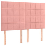 Giroletto con Testiera Rosa 140x190 cm in Velluto