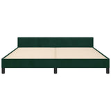 Giroletto senza Materasso Verde Scuro 160x200 cm in Velluto