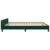 Giroletto senza Materasso Verde Scuro 160x200 cm in Velluto