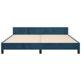 Giroletto senza Materasso Blu Scuro 160x200 cm in Velluto