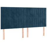 Giroletto senza Materasso Blu Scuro 160x200 cm in Velluto