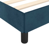 Giroletto senza Materasso Blu Scuro 160x200 cm in Velluto