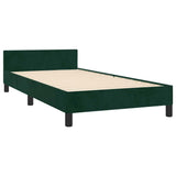 Giroletto senza Materasso Verde Scuro 90x190 cm in Velluto
