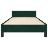 Giroletto senza Materasso Verde Scuro 90x190 cm in Velluto