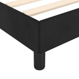 Giroletto senza Materasso Nero 120x200 cm Velluto