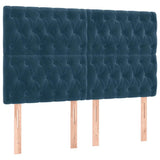 Giroletto senza Materasso Blu Scuro 160x200 cm in Velluto