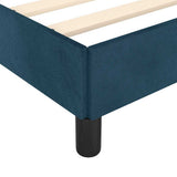 Giroletto senza Materasso Blu Scuro 160x200 cm in Velluto