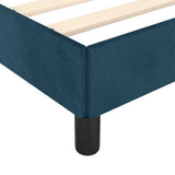 Giroletto senza Materasso Blu Scuro 160x200 cm in Velluto