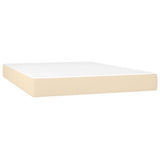 Giroletto a Molle con Materasso Crema 140x200 cm in Tessuto