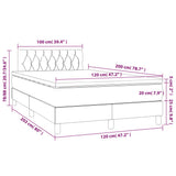 Giroletto a Molle con Materasso Tortora 120x200 cm in Tessuto
