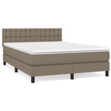 Giroletto a Molle con Materasso Tortora 140x190 cm in Tessuto