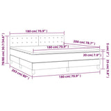 Giroletto a Molle con Materasso Tortora 180x200 cm in Tessuto