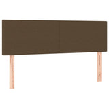 Giroletto a Molle con Materasso Marrone Scuro 140x200cm Tessuto