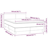 Giroletto a Molle con Materasso Tortora 140x200 cm in Tessuto