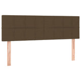 Giroletto a Molle con Materasso Marrone Scuro 140x190cm Tessuto