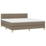 Giroletto a Molle con Materasso Tortora 180x200 cm in Tessuto