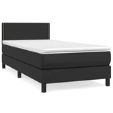 Giroletto a Molle con Materasso Nero 90x190 cm in Similpelle