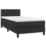 Giroletto a Molle con Materasso Nero 90x190 cm in Similpelle
