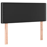 Giroletto a Molle con Materasso Nero 90x190 cm in Similpelle