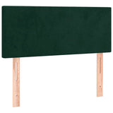 Giroletto a Molle con Materasso Verde Scuro 120x200 cm Velluto
