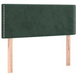Giroletto a Molle con Materasso Verde Scuro 120x200 cm Velluto