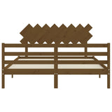 Giroletto con Testiera Miele 160x200 cm Legno Massello