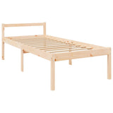 Letto per Anziani con Testiera Single in Legno Massello