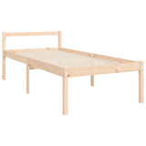 Letto per Anziani con Testiera Single in Legno Massello