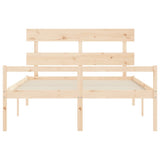 Letto per Anziani con Testiera 160x200 cm in Legno Massello