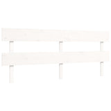 Letto per Anziani con Testiera Bianco 200x200 cm Legno Massello