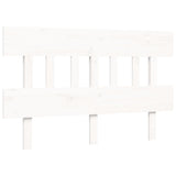 Letto per Anziani con Testiera Bianco 140x190 cm Legno Massello