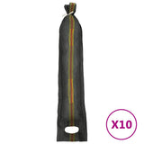 Sacchi di Sabbia 10 pz Verde Scuro 103x25 cm in HDPE